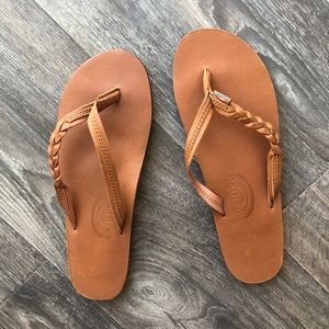 NWOT Rainbow Flirty Braidy Sandals